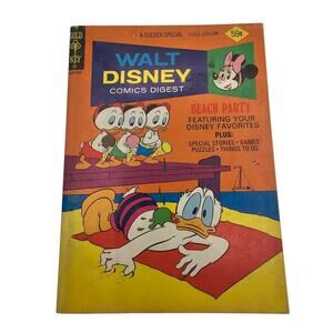 Walt Disney Comic Digest #48 1974-Beach Party-Donald Duck